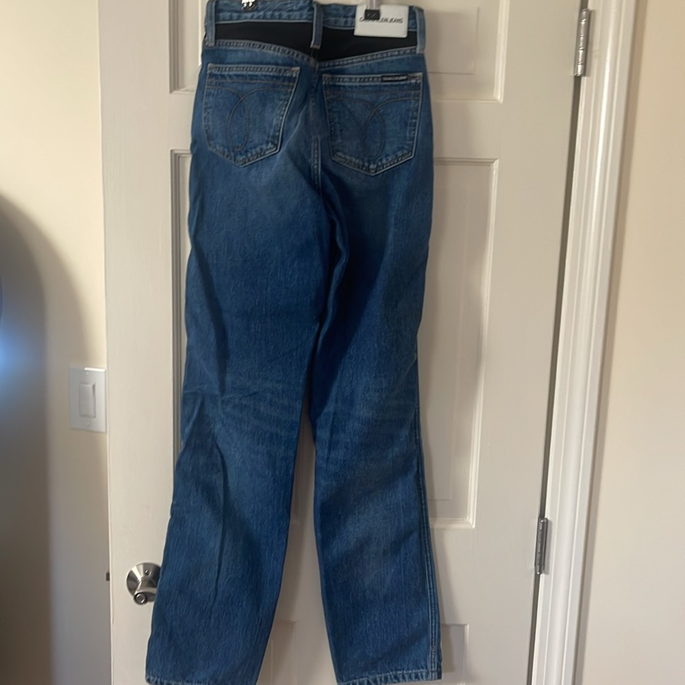 Calvin Klein High Rise Patchwork Jeans Size 25 - Picture 4 of 7